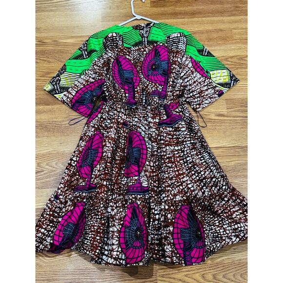 Stella McCartney Patterned Gabrielle mini dress cut out back sz IT 46 / US 12 - Picture 10 of 15